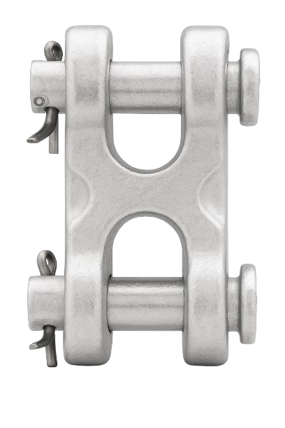 Two Connections Shackles With Clevis Pins Zinc 1/4