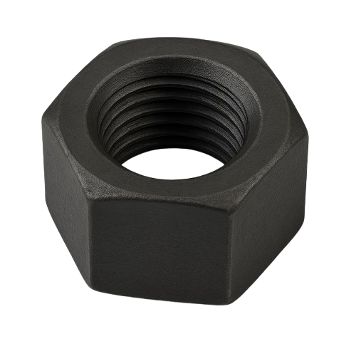 Imperial Hexagonal Nut black Plated Fine Thread 3-12 Grade 5