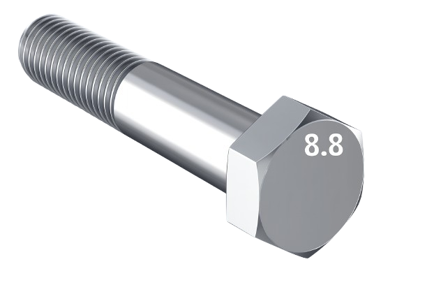 Metric Hexagonal Bolt Zinc Plated Full Thread M12 * 1.75 * 30mm Grade 8.8