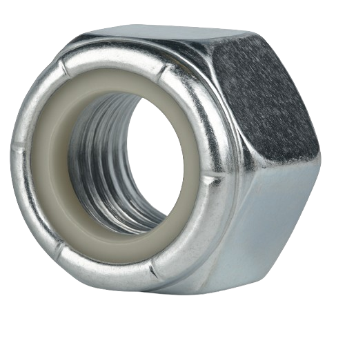 Hexagonal Nut Nylon Insert Zinc Plated 1/2-13 Grade 5