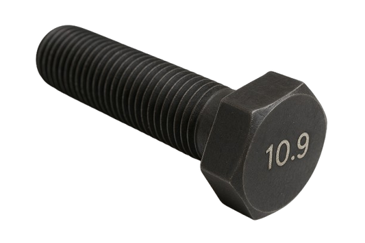 Metric Hexagonal Bolt Fine & Full Thread Black Steel M20 * 1.5 * 50mm Grade 10.9