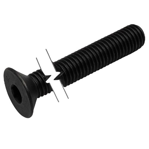 Metric Flat Head Cap Screw Black-Oxide Alloy Steel Full Thread M6 * 1.0 * 35mm Grade 12.9 [Allen Key]