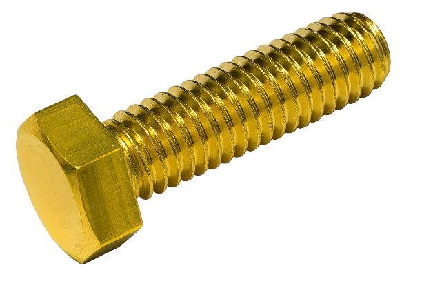 Imperial Hexagonal Bolt Full Thread Brass  3/8-16 * 1-1/4 "