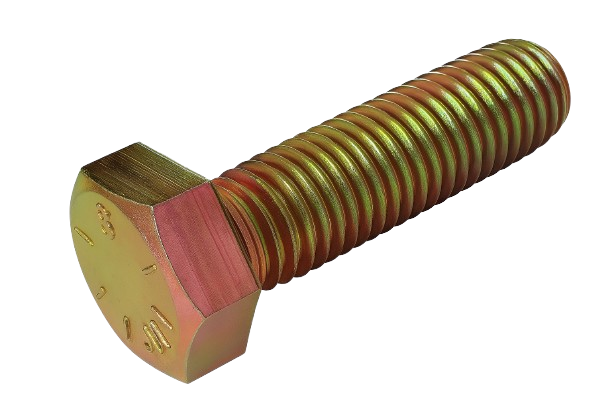 Imperial Hexagonal Bolt Full Thread Yellow Zinc Plated  1/2-13 * 1-1/4" Grade 8
