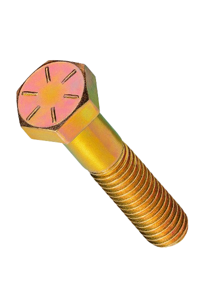 Imperial Hexagonal Bolt Partial Thread Yellow Zinc Plated  1/4-20 * 3-1/4" Grade 8