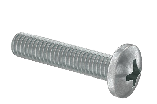 Pan Head Machine Screw Full Thread  Zinc 8-32 * 1" [Quadrex Drive]