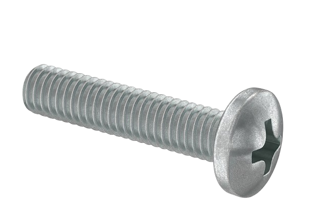 Pan Head Machine Screw Full Thread  Zinc 5/16-18 * 1" [Quadrex Drive]