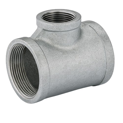 Low Pressure Threaded Inline Tee Reducer 316 Stainless Steel 1-1/2-11-1/2 Male Reduce to 1-1/4-11-1/2 Female [Female NPT]