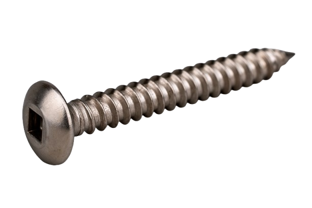 Oval Head Metal Screw Full Thread Stainless Steel #6 * 1" [Square Drive]