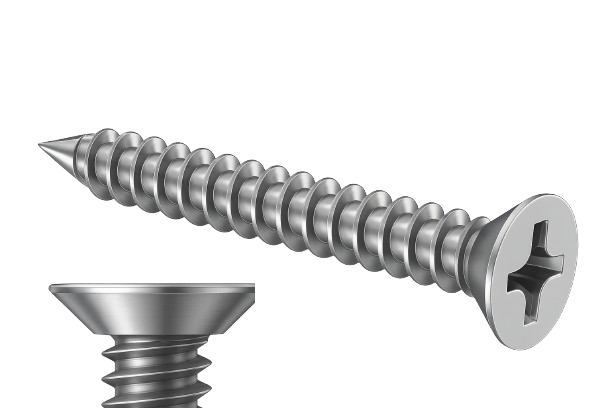 Undercut Flat Head Metal Screw Full Thread Stainless Steel #6 * 1/2" [Philips Drive]