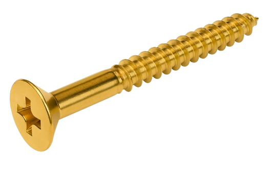 Flat Head Wood Screw Brass #4 * 1-1/4" [Square Drive]