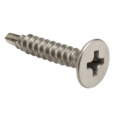 Flat Head Self-Drilling Screw 410 Stainless Steel #10 * 2" [Square Drive]