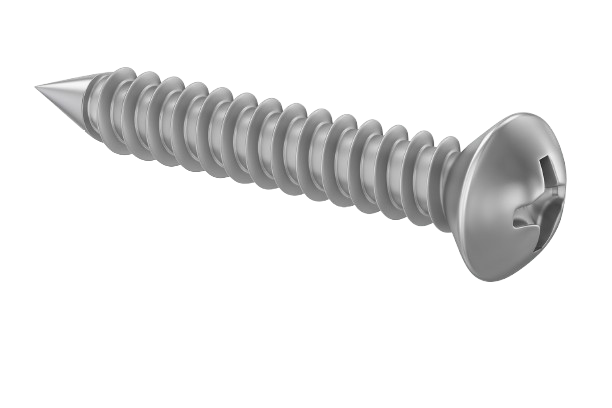 Oval Head Metal Screw Full Thread Zinc #10 * 1/2" [Square Drive]