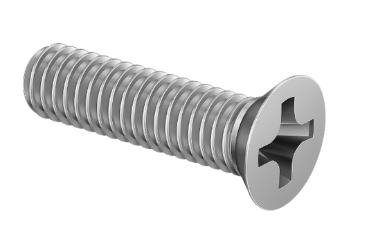 Flat Head Machine Screw Fine & Full Thread Stainless Steel 1/4-28 * 1" [Philips Drive]