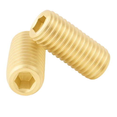 Set Screw Full Thread Copper Nickel 3/8-16 * 1" Grade 8 [Cup Point] [Allen Drive]