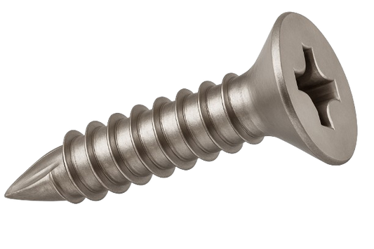 Flat Head Self-Drilling Screw 410 Stainless Steel #10 * 1-1/4" [Square Drive]