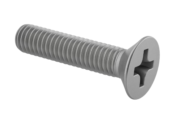 Flat Head Cap Screw Fine & Full Thread Stainless Steel 10-32 * 3/8" [Cup Point] [Allen Drive]