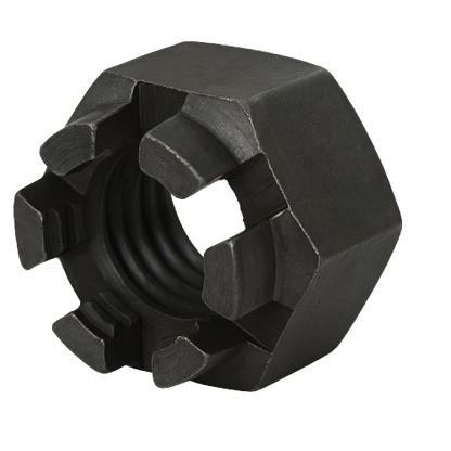 Castel Nut Fine Thread black Steel 1-1/4-12 Grade 2