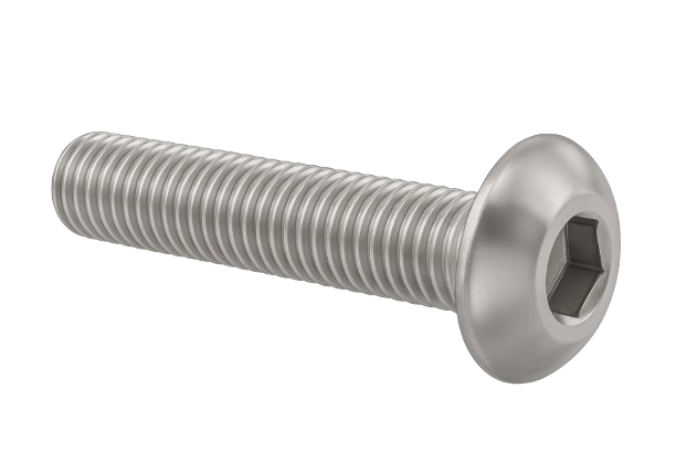 Button Head Cap Screw Full thread Stainless Steel 8-32 * 1/4" [Cup Point] [Allen Drive]