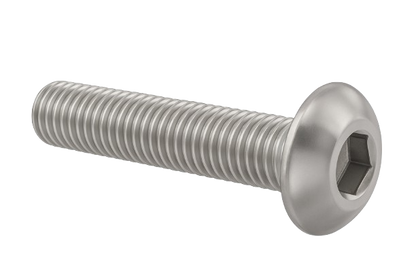 Button Head Cap Screw Full thread Stainless Steel 8-32 * 1/4" [Cup Point] [Allen Drive]