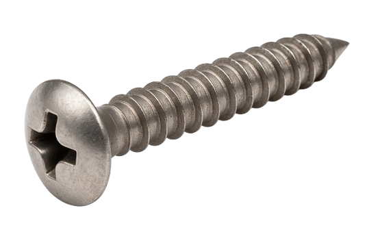 Oval Head Metal Screw Full Thread Stainless Steel #8 * 1-1/4" [Philips Drive]