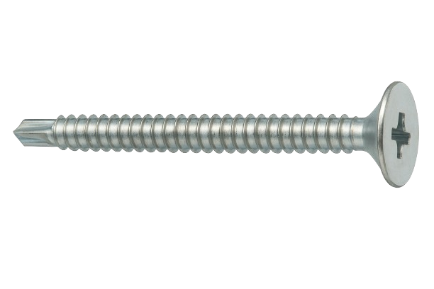 Wafer Flat Head Drilling Screw Zinc #12 * 3" [Philips Drive]