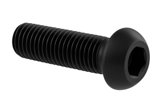 Button Head Cap Screw Full Thread Black-Oxide Alloy Steel 4-40 * 1-1/4" Grade 8 [Cup Point] [Allen Drive]