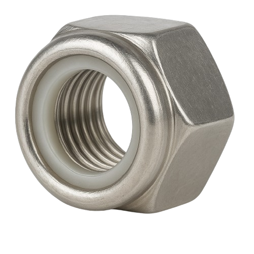 Hexagonal Nut Nylon Insert Stainless Steel 9/16-12