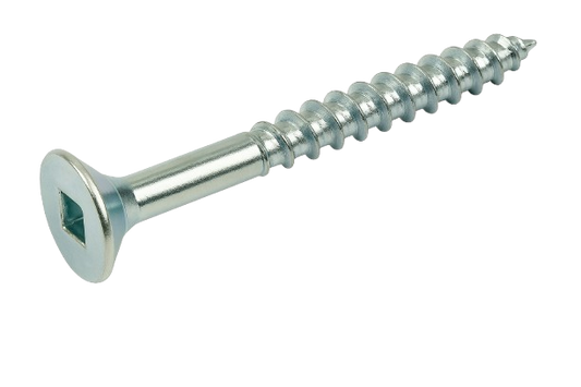 Flat Head Wood Screw Zinc #10 * 4" [Square Drive]