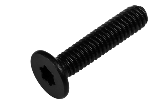 Six-Lobe Ultra Thin Flat Wafer Machine Screw Full Thread Black Oxide Stainless Steel M8 * 1.25 * 12mm [Torx Drive]