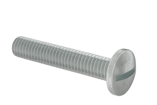 Truss Head Machine Screw Full Thread Zinc 8-32 * 1" [Slotted Drive]