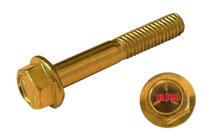 Imperial Flanged Hexagonal Bolt Partial Thread Yellow Zinc Plated 1/4-20 * 1-1/4" Grade 5