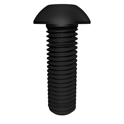 Button Head Cap Screw Fine & Full Thread Black-Oxide Alloy Steel 3/8-24 * 1-1/4" Grade 8 [Cup Point] [Allen Drive]