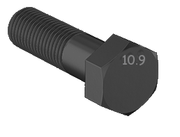 Hexagonal Bolt Fine Thread Plain M12 * 1.5 * 60mm Grade 10.9