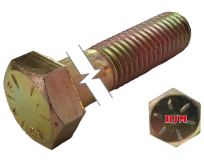 Imperial Hexagonal Bolt Partial Thread Yellow Zinc Plated  1/2-13 * 1-7/8" Grade 8