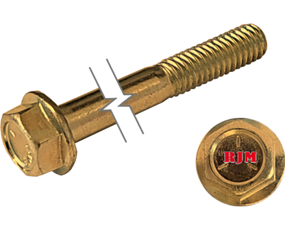 Imperial Flanged Hexagonal Bolt Partial Thread Yellow Zinc Plated 5/16-18 * 2" Grade 5