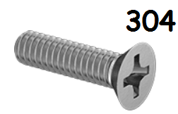 Flat Head Machine Screw Full Thread Stainless Steel 3/8-24 * 4-1/2" [Philips Drive]