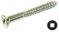Flat Head Wood Screw Zinc #14 * 2-1/4" [Square Drive]
