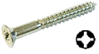 Flat Head Wood Screw Zinc #8 * 1-1/4" [Square Drive]