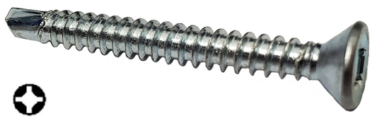 Flat Head Self-Drilling Screw Zinc #10 * 1-1/2" [Philips Drive]
