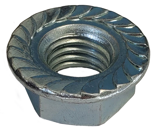 Serrated Flanged Hexagonal Nut Fine Thread Zinc Plated 1/2-20 Grade 5