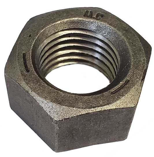 Hexagonal Nut Fine Thread black Plated 2-12 Grade 2