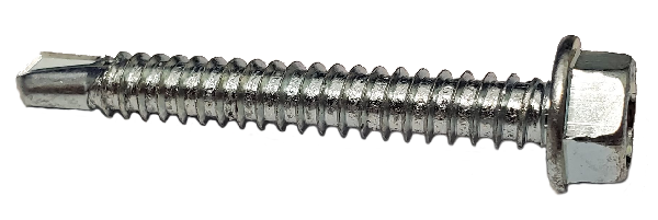 Hexagonal Head Drilling Screw Zinc #14 * 1"