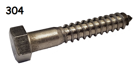 Hexagonal Lag Screw Stainless Steel 5/16 * 1-1/4"