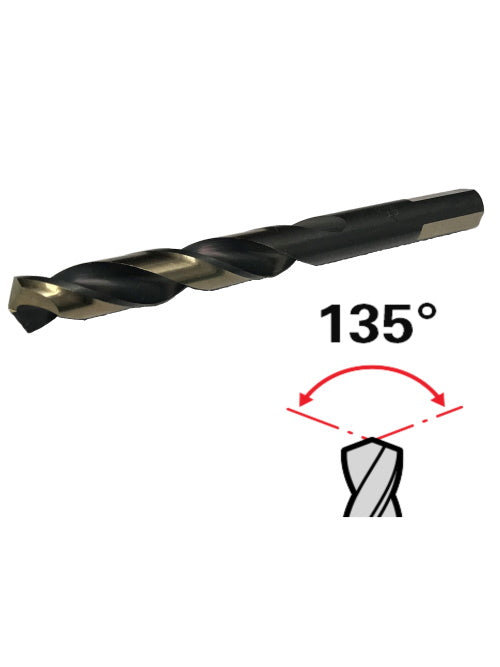 Drill Bit High Steel Black and Gold Coated 5/32 * 2-3/4 [ 118°, Split Point ]