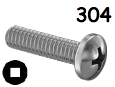 Pan Head Machine Screw Full Thread Stainless Steel 10-24 * 1-1/4" [Philips Drive]
