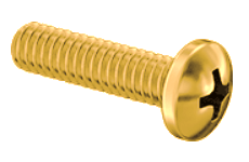Pan Head Machine Screw Full Thread Brass 8-32 * 1/2" [Philips Drive]