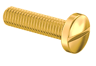 Pan Head Machine Screw Full Thread Brass 6-32 * 1/4" [Slotted Drive]