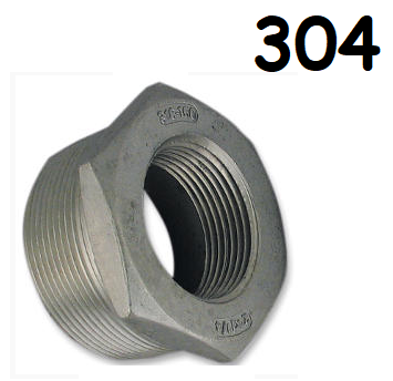 Low Pressure Bushing Adapter Pipe Fitting Stainless Steel 3/8-18 Male Reduce to 1/8-27 Femelle[NPT]