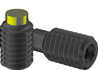 Set screw Full Thread Black Oxyde Alloy Steel 10-24 * 1/2" Grade 8 [Brass Point] [Allen Drive]